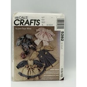McCalls 5282 Bunny Wraps Clothes for Bunny/Doll Sew Pattern 14"-20" 25" New UC